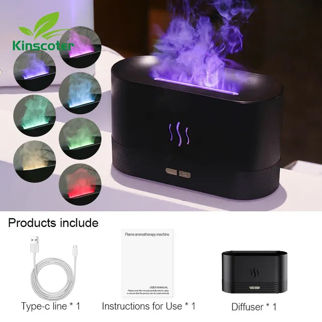 Ultrasonic Cool Mist Oil Flame Lamp Diffusor