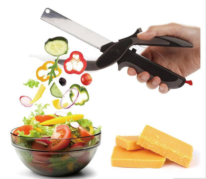 2-in-1 Stainless Steel Kitchen Shears & Vegetable Slicer