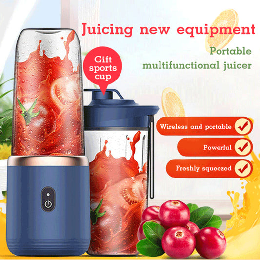 6-Blade Portable Blender – Mini USB Rechargeable Juicer for Smoothies, Fruit, Ice & More