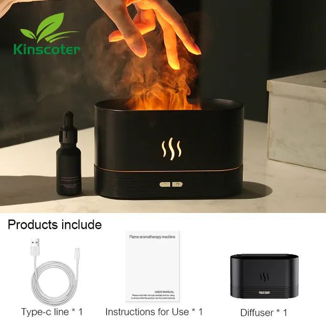 Ultrasonic Cool Mist Oil Flame Lamp Diffusor